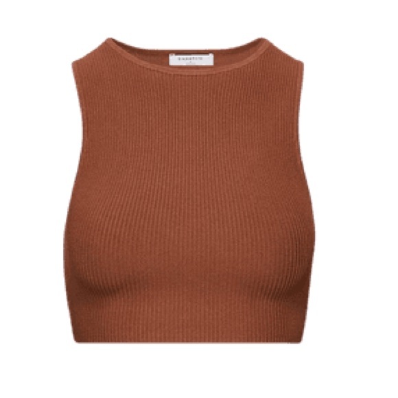 Babaton / Aritzia Sculpt Knit Racer Cropped Tank - Picture 1 of 3